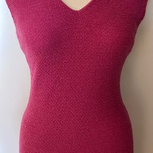 Gorgeous vibrant fuchsia color St. John collection dress, size 2, Worn 2X!